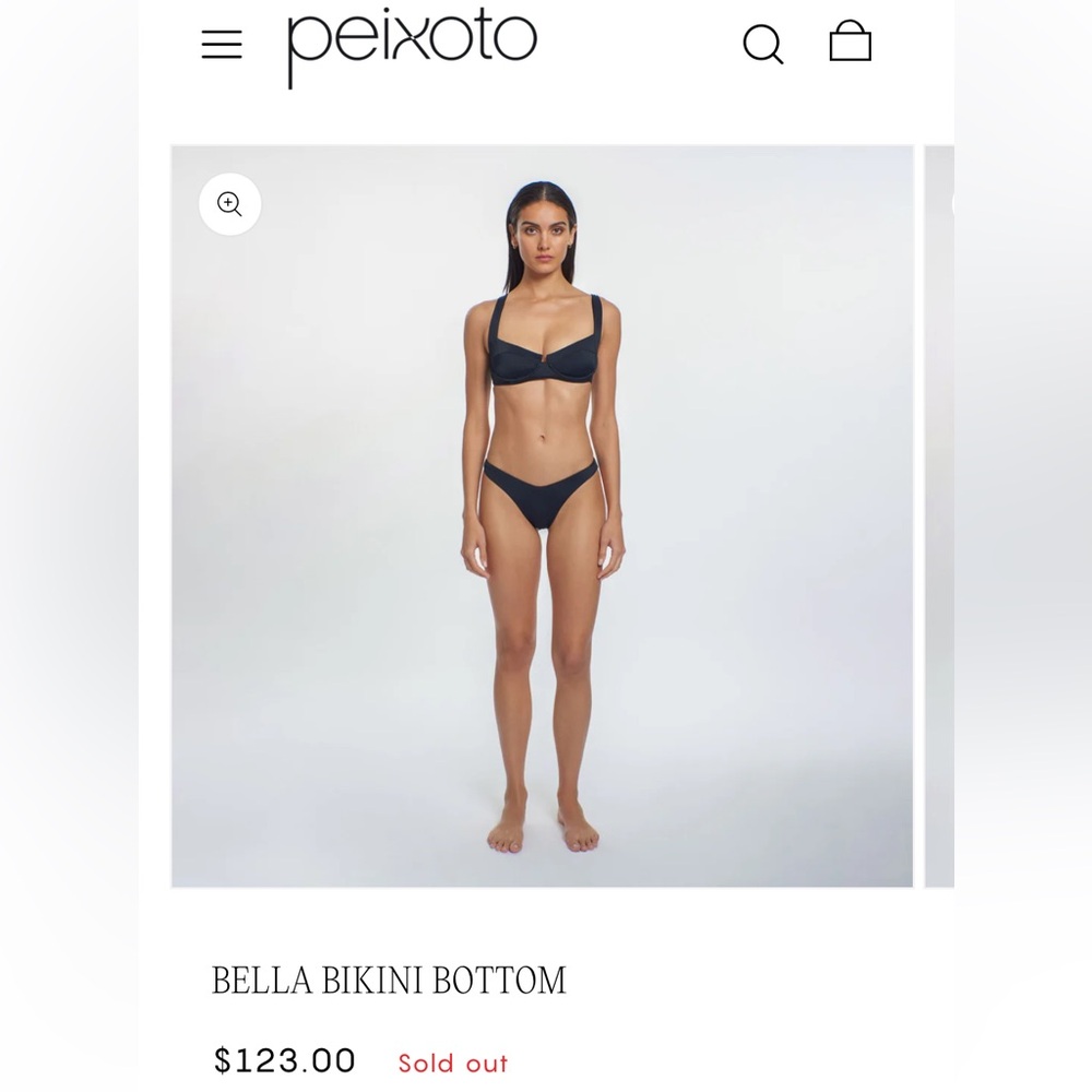 Peixoto Bella Bikini Bottom in navy blue
